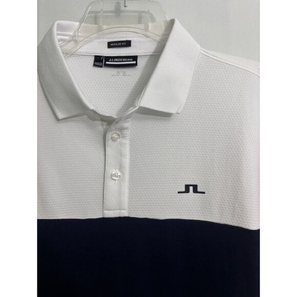 J.Lindeberg Jord Regular Fit Golf Shirt Barbados Cherry Men’s Size L - Picture 6 of 11